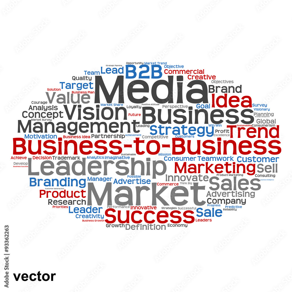 Vector conceptual business marketing word cloud