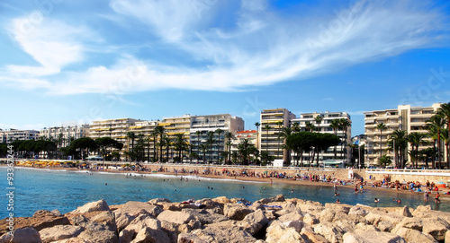 CANNES, FRANCE. The beach in Cannes. 