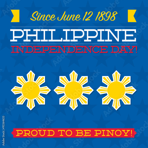 Philippines Independence Day card in vector format. photo