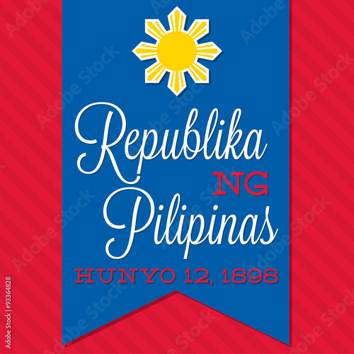 Philippine Independence Day card in vector format. photo