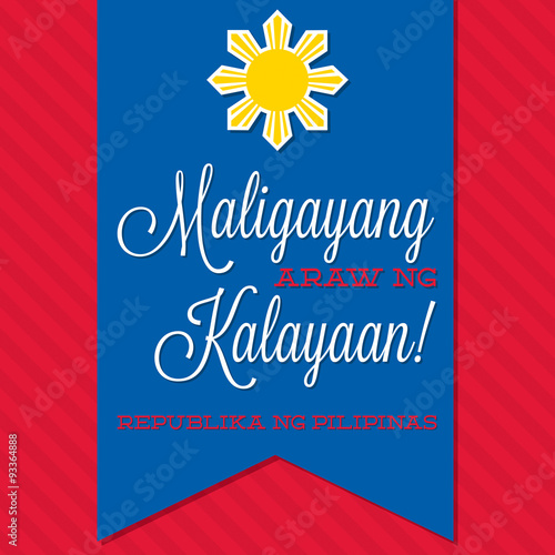 Philippine Independence Day card in vector format. photo