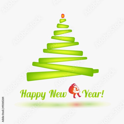 Happy New Year congratulation card.
