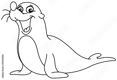 Outlined sea lion