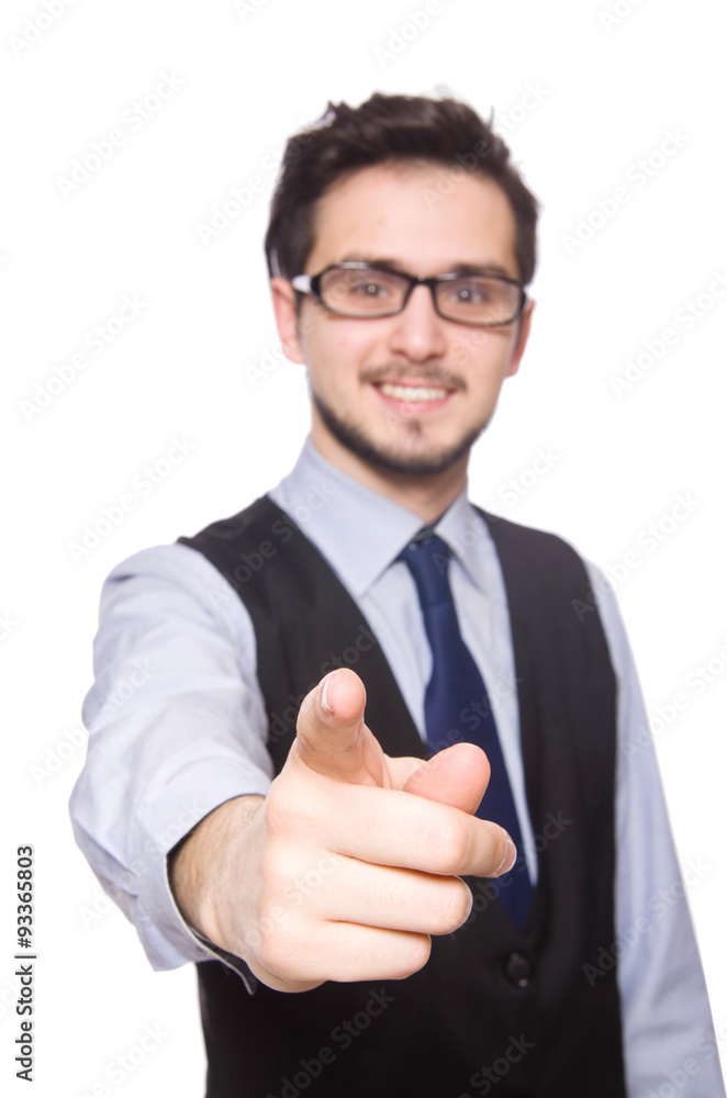 Young businessman isolated on white Young businessman isolated on white