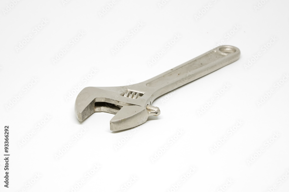 Adjustable Wrenches white isolate Background Adjustable Wrenches white isolate Background