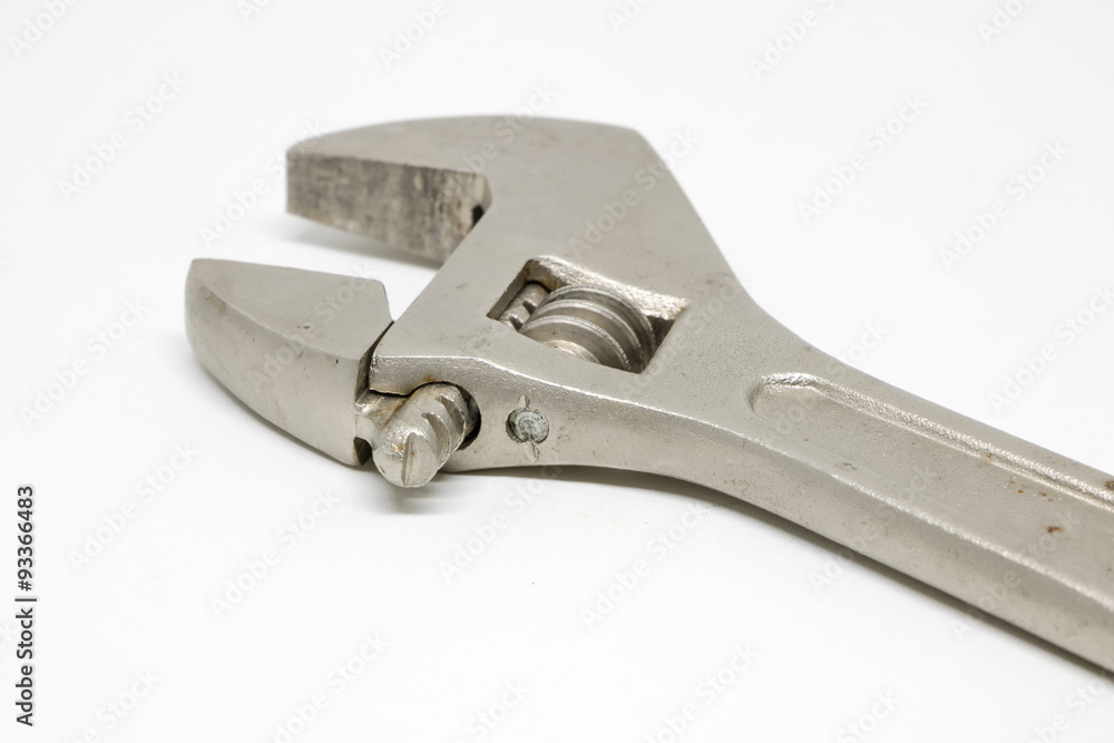 Adjustable Wrenches white isolate Background Adjustable Wrenches white isolate Background