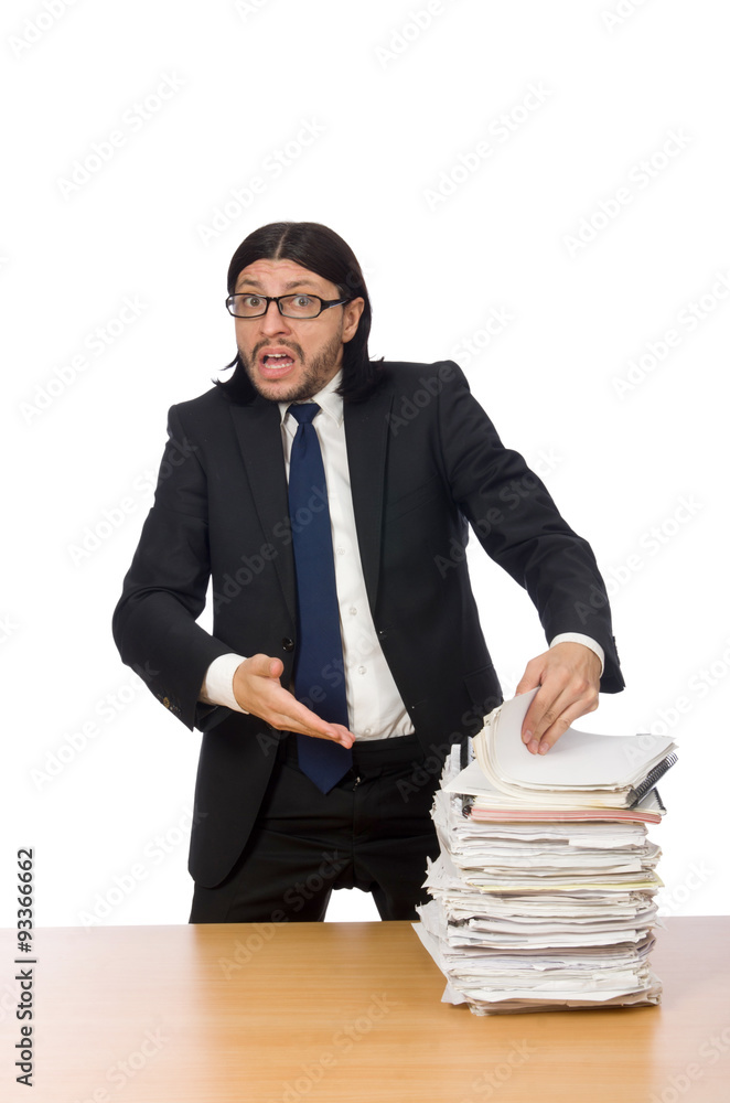 Businessman in business concept isolated on white Businessman in business concept isolated on white