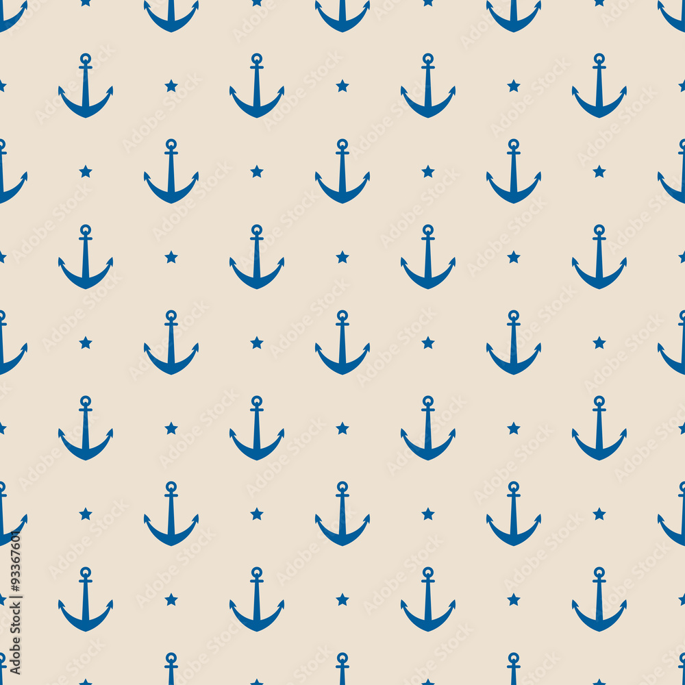 background of blue anchors and stars