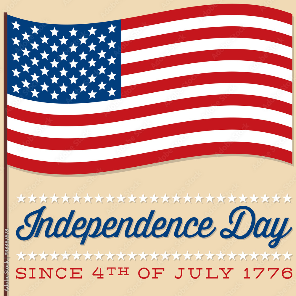 Flag 4th of July card in vector format. Flag 4th of July card in vector format.