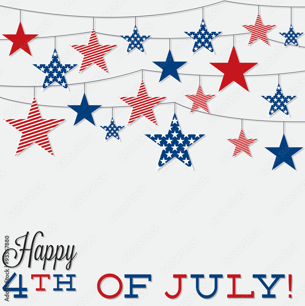 String of stars Independence Day card in vector format. String of stars Independence Day card in vector format.