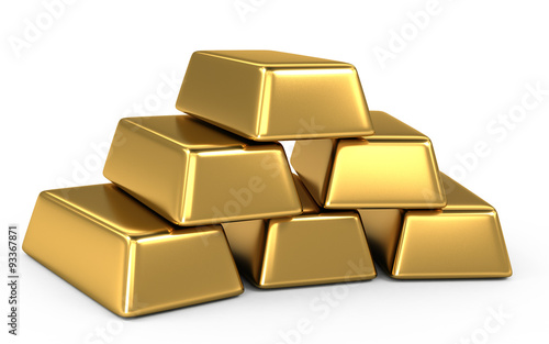 gold bars and coins