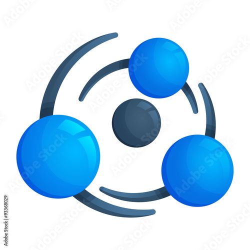 Atom and planet icon