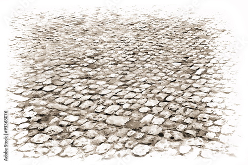 cobblestones  - illustration based on own photo image