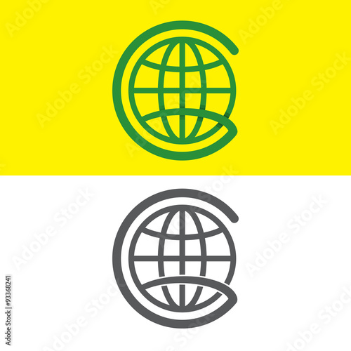 G globe letter logo