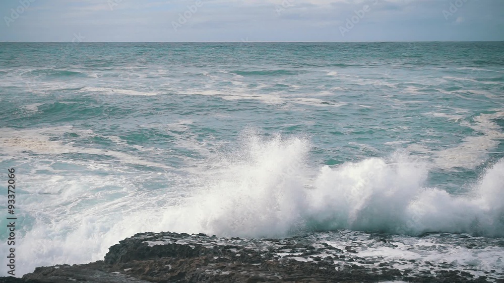Slow Motion Ocean Waves Breaking on Shore, storm weather
Slow Motion Ocean Waves Breaking on Shore, storm weather
