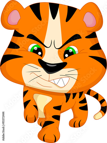 Fototapeta Naklejka Na Ścianę i Meble -  cute baby tiger cartoon