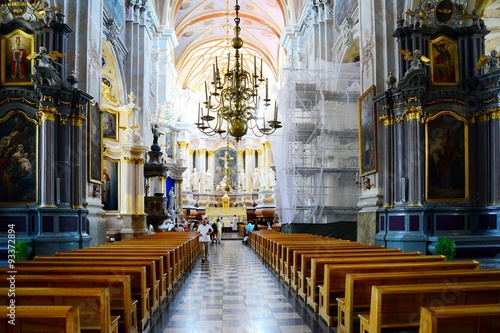 Kaunas Cathedral Basilica internal view on July 18, 2015