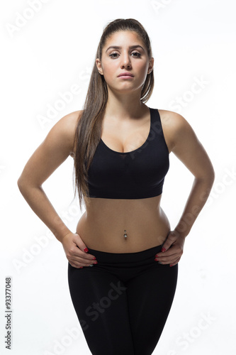 Serious fitness girl