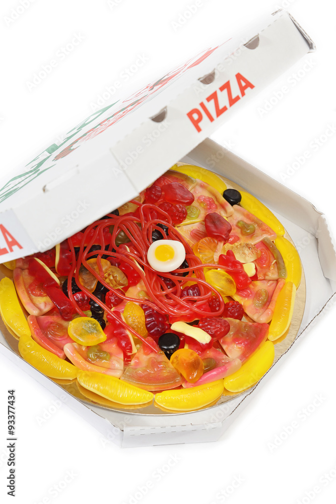 assortiment de bonbons sous forme de pizza Stock Photo