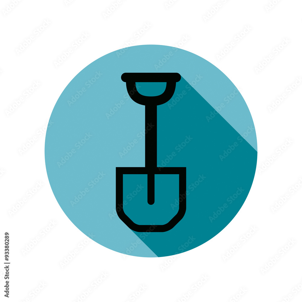 Garden tool detailed vector illustration, simple shovel isolated Garden tool detailed vector illustration, simple shovel isolated