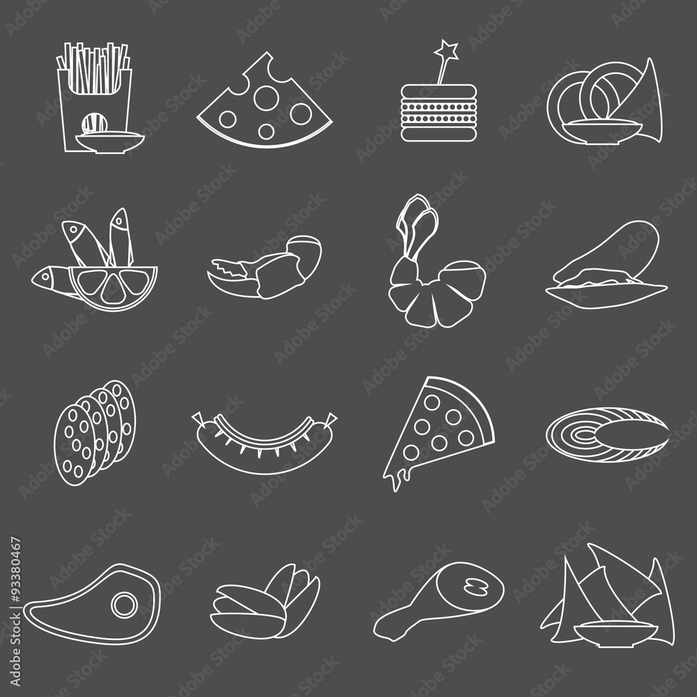 Black and white beer snacks. Black and white beer snacks.