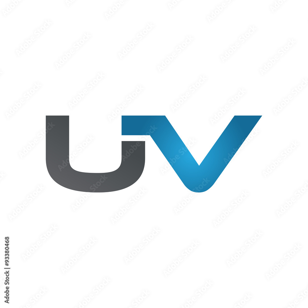 UV company linked letter logo blue UV company linked letter logo blue