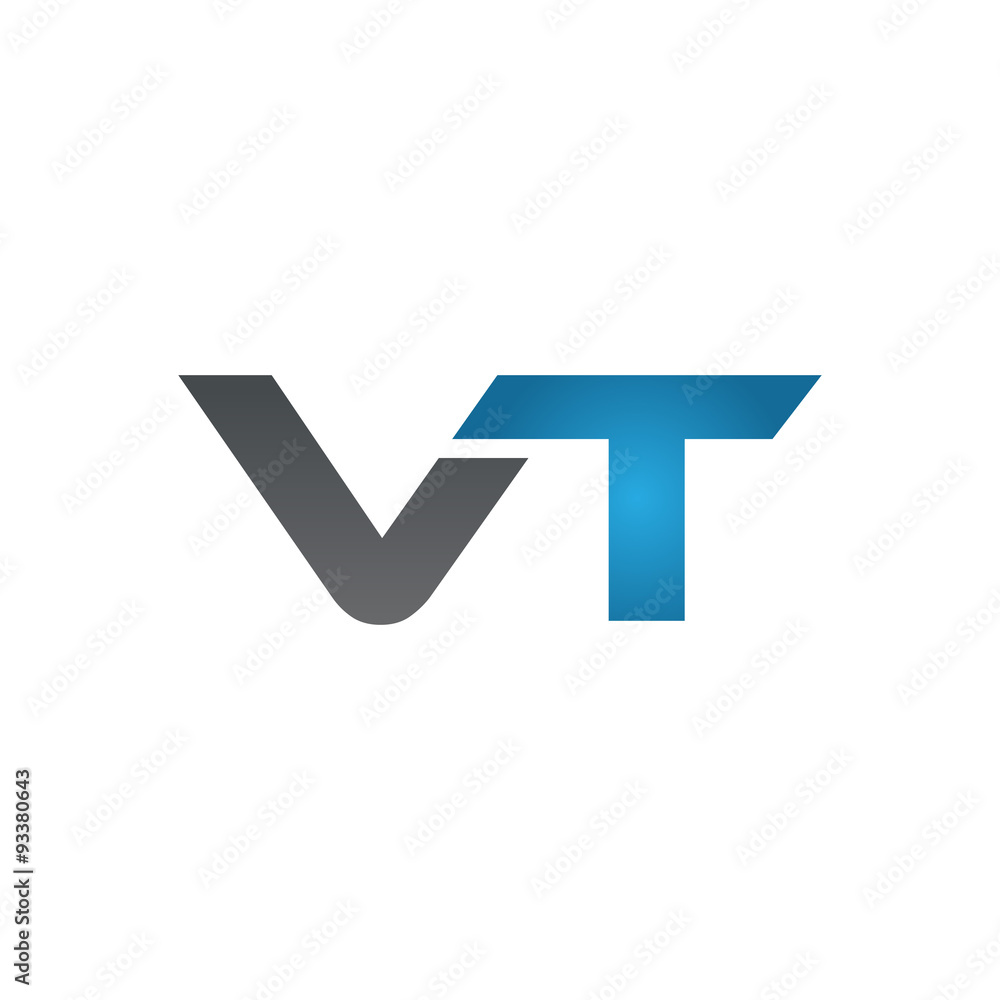 VT company linked letter logo blue VT company linked letter logo blue