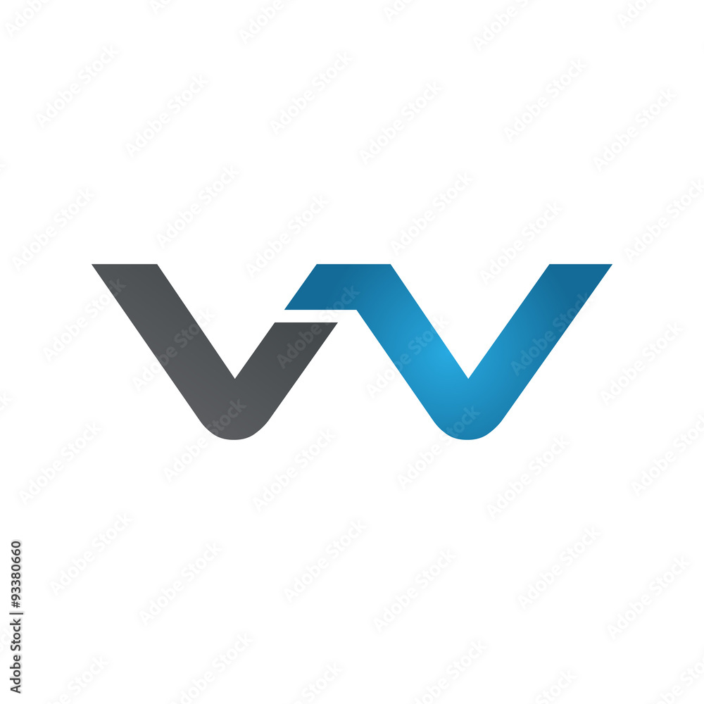 VV company linked letter logo blue VV company linked letter logo blue