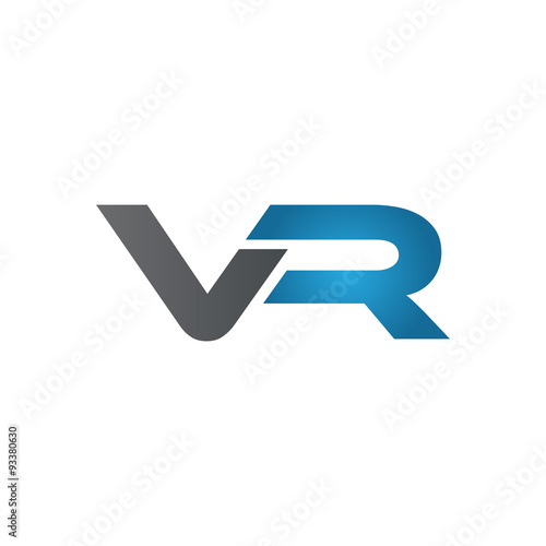 VR company linked letter logo blue