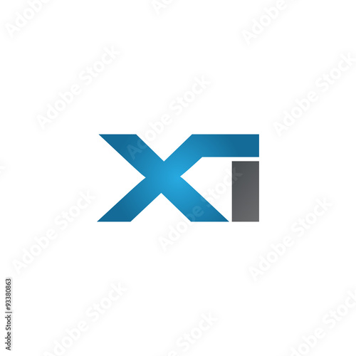 XI company linked letter logo blue