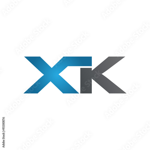 XK company linked letter logo blue