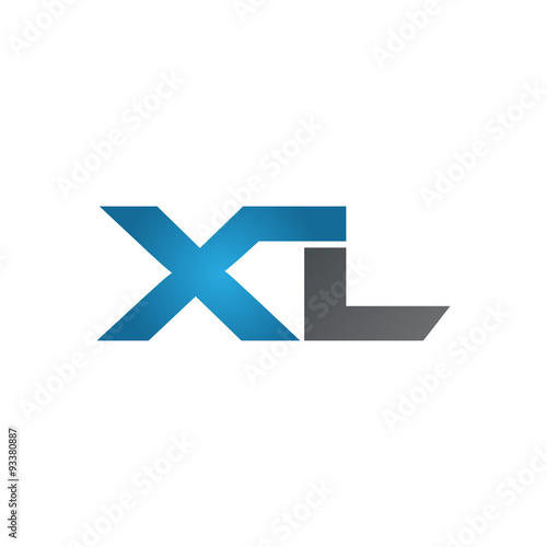 XL company linked letter logo blue
