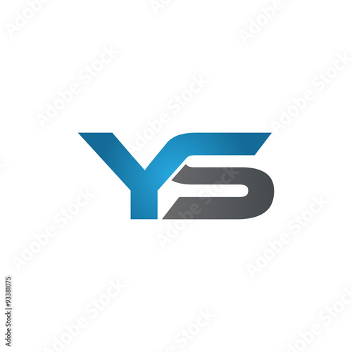YS company linked letter logo blue