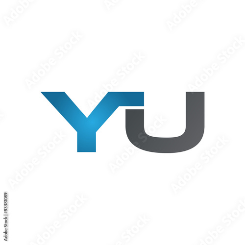 Free Download YU company linked letter logo blue - GFXLoad