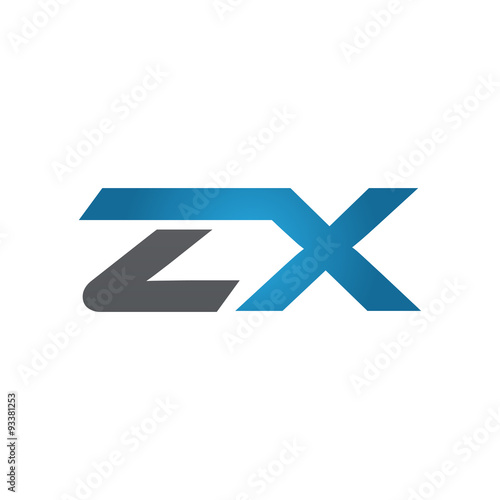 Free Download ZX company linked letter logo blue - GFXLoad