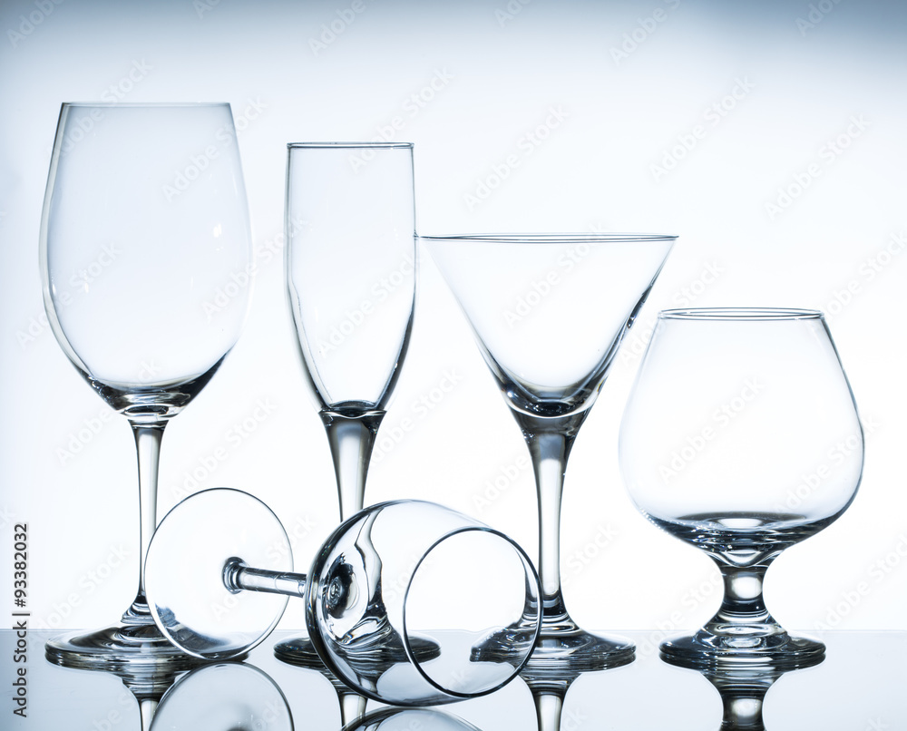 empty wine glasses