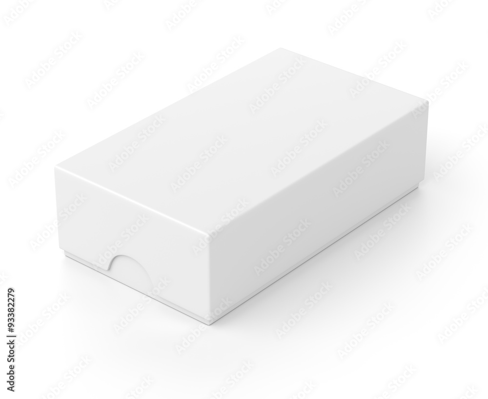 Closed box package for mobile phone on white Closed box package for mobile phone on white