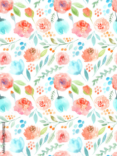 Watercolor seamless pattern