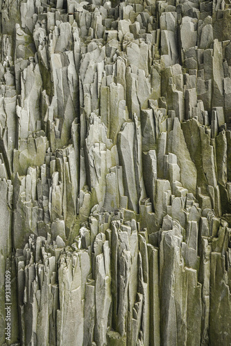 Washed basaltic surface