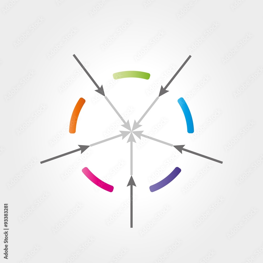 abstract color circle with arrows abstract color circle with arrows