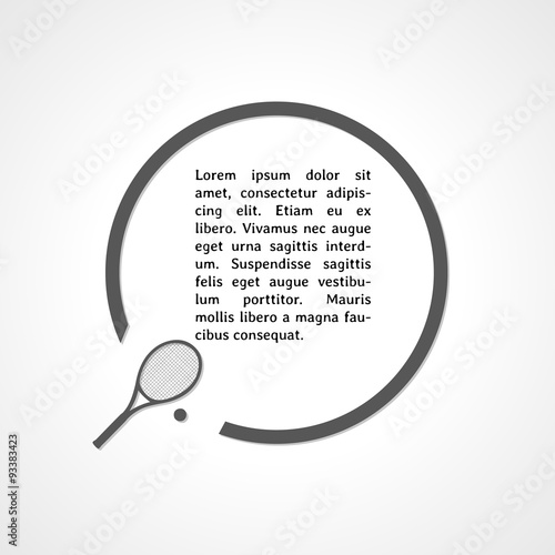 tennis racket symbol and circle