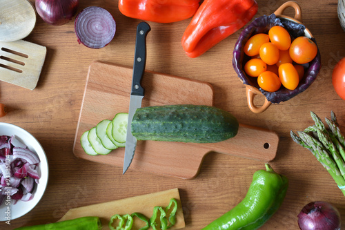 various types of fresh vegetables