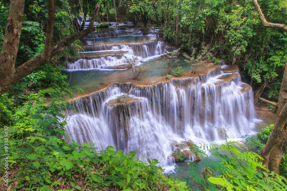 Waterfall in Deep Forest