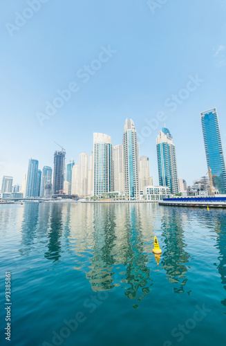 Dubai - AUGUST 9  2014  Dubai Marina district on August 9 in UAE