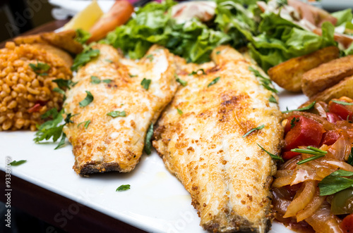 delicious plate of fish and potatoes