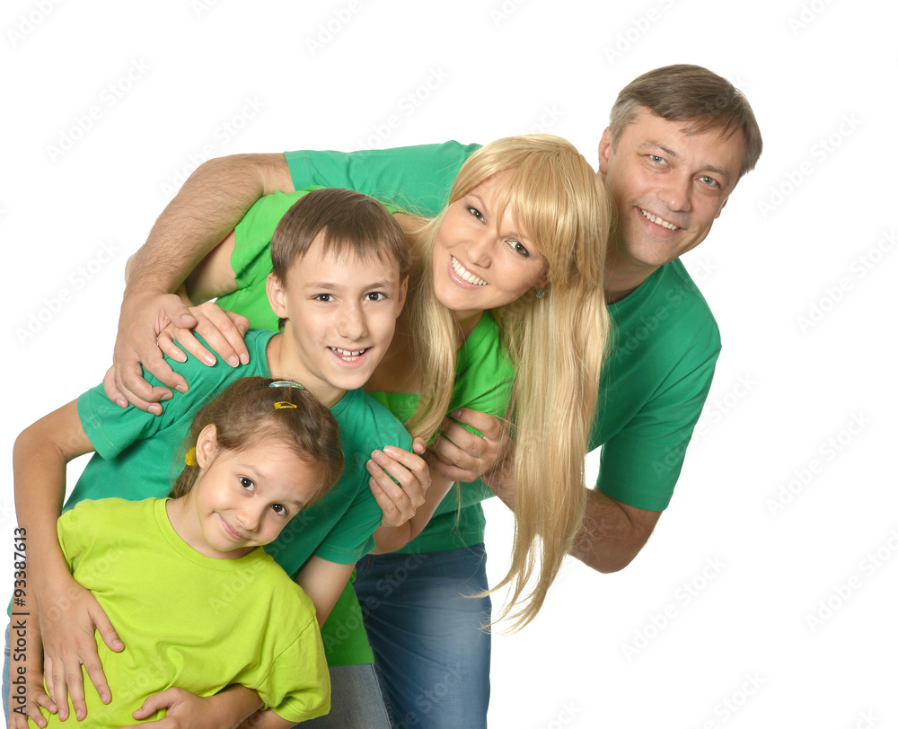 Cute happy family