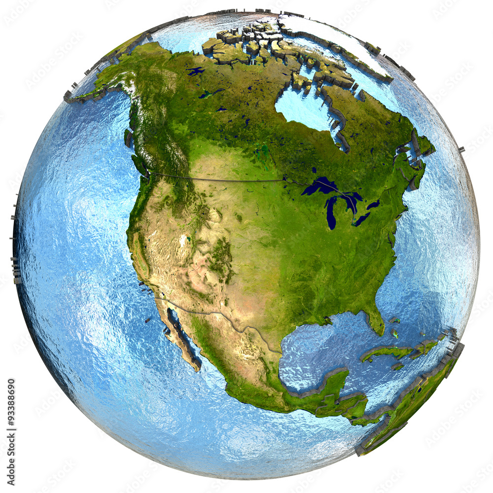 Fototapeta premium North America on Earth