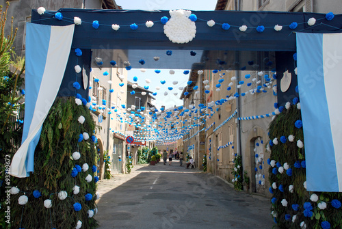 Streets of Saint-Leonard de Noblat in Limousin region