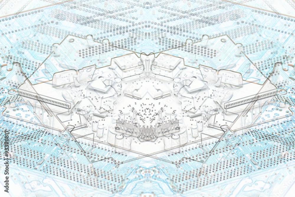 Microelectronics, white background chips concept Microelectronics, white background chips concept