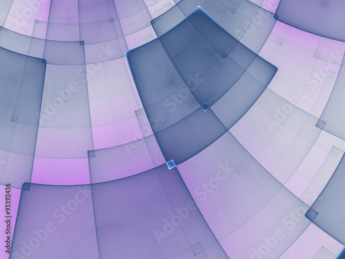 Abstract composition with circular checkered pattern